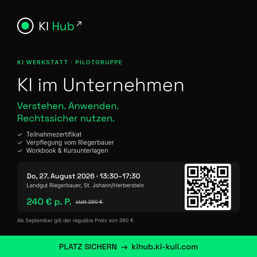 KI im Unternehmen - KI Werkstatt Halbtag
